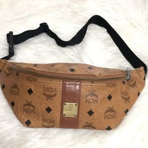MCM Visetos Cognac Beltbag
